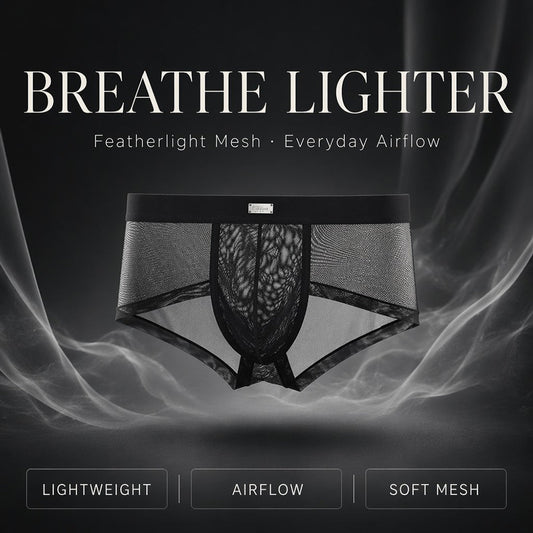 Double Side Sheer Mesh Minimal Low-Rise Briefs