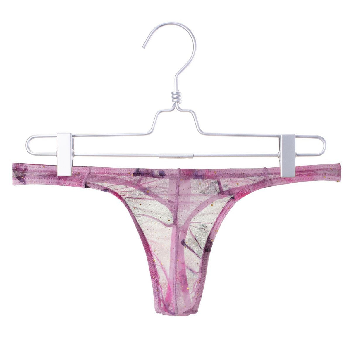 ZD Glitter Sheer Mesh Thong