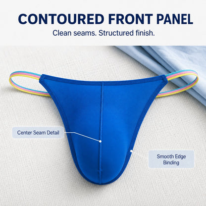 Multicolor Thin Ribbon Waist Ultra Sheer Low Rise Men's Briefs