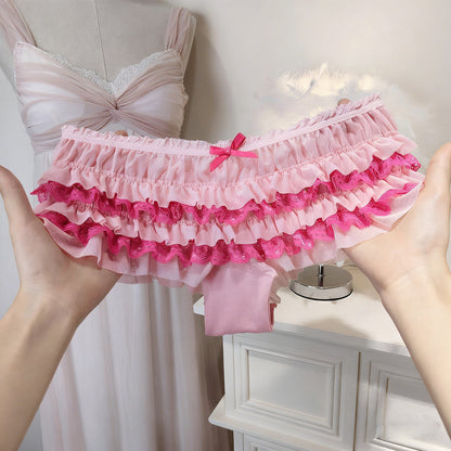 QS Bow Ruffled Lace Panties (4 Packs)