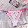 QS Sexy Embroidered Thin Strap Thong (4 Packs)