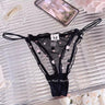 QS Sexy Embroidered Thin Strap Thong (4 Packs)
