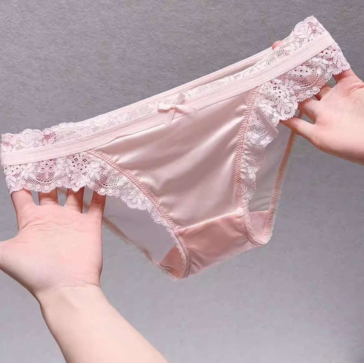 QS Luxury Satin Lace Trim Panties