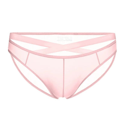 QS Sexy Cross-over Transparent Briefs