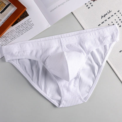 QS Ribbed Breathable Sexy Elastic Briefs