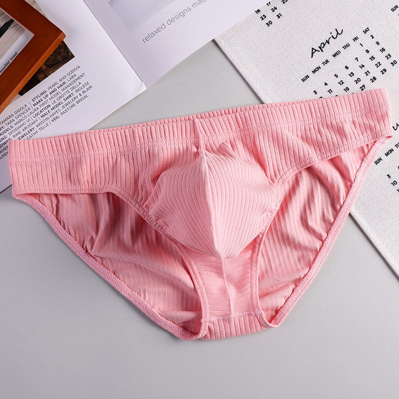 QS Ribbed Breathable Sexy Elastic Briefs