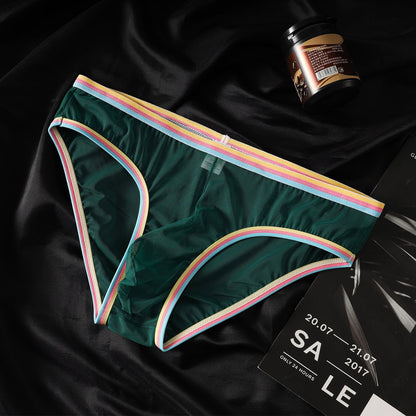 QS Rainbow Edge See-through Sexy Briefs