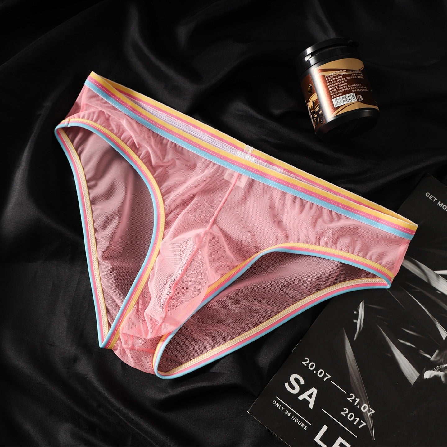 QS Rainbow Edge See-through Sexy Briefs
