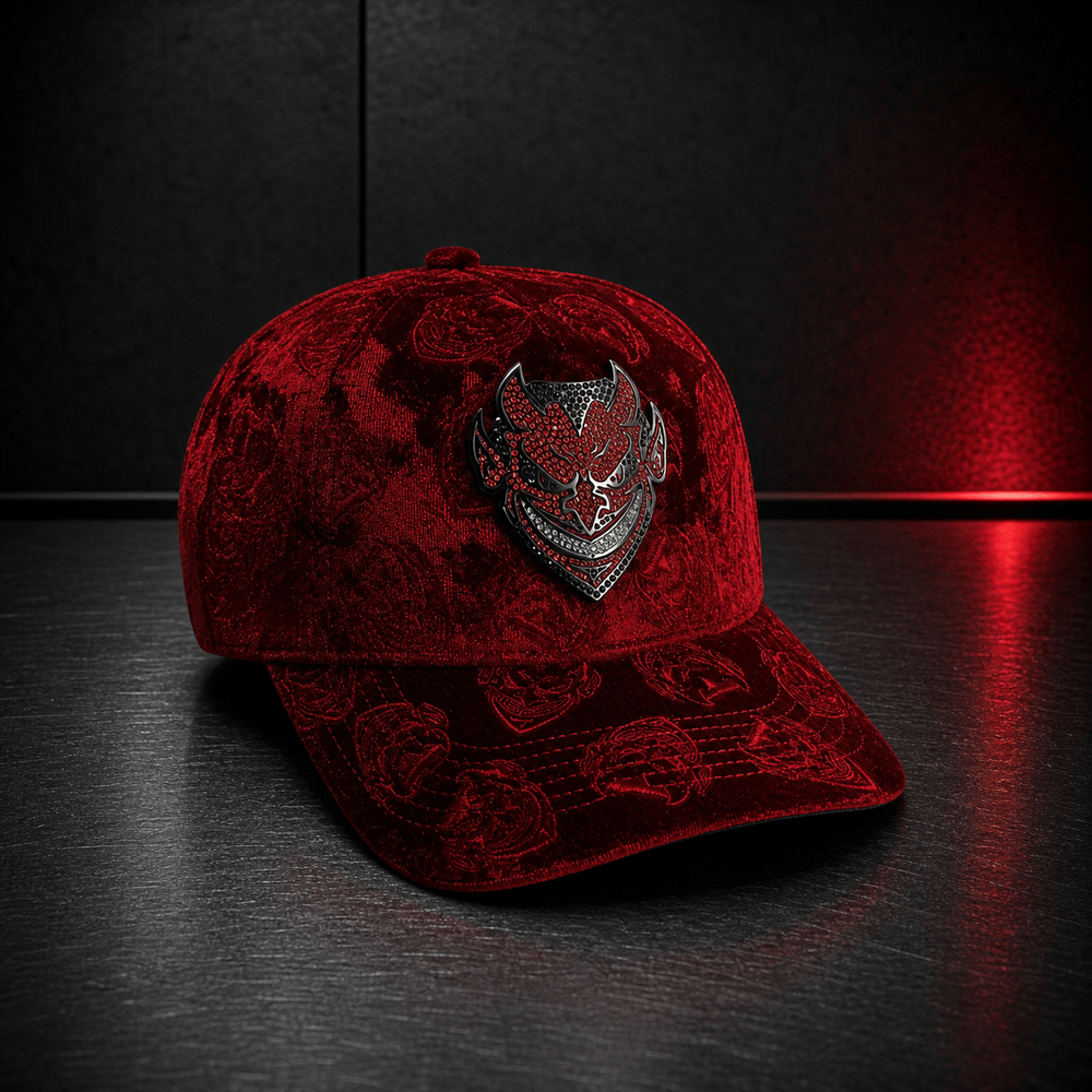 Crimson Oni Embroidered Cap