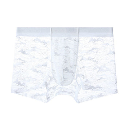 QS Sheer Jacquard Lace Breathable Boxer Briefs