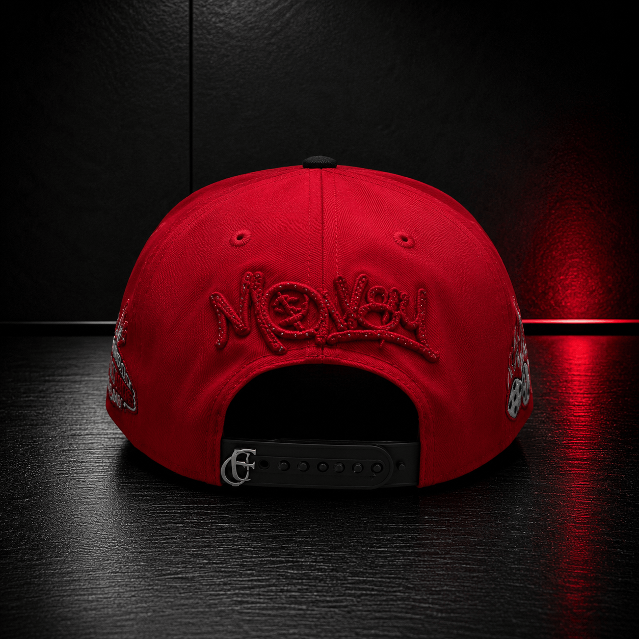 Red 777 Rhinestone Cap