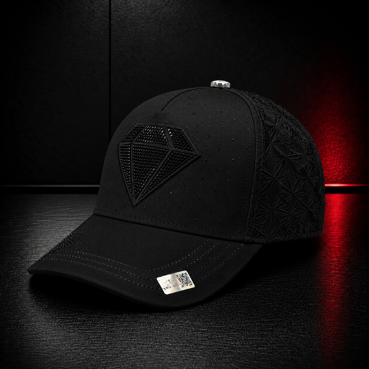 Black Diamond Rhinestone Cap