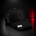 Black Gothic Wing Embroidered Cap