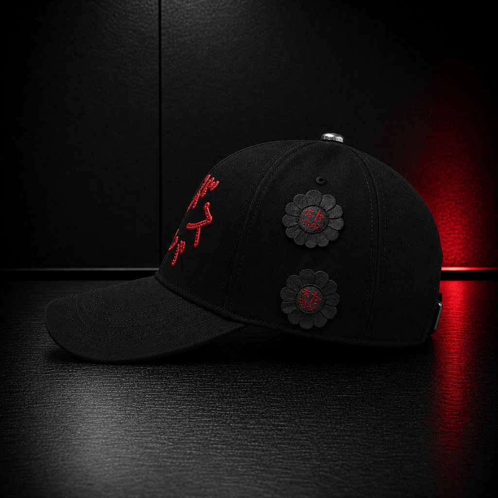 Black Red Orient Flower Capt