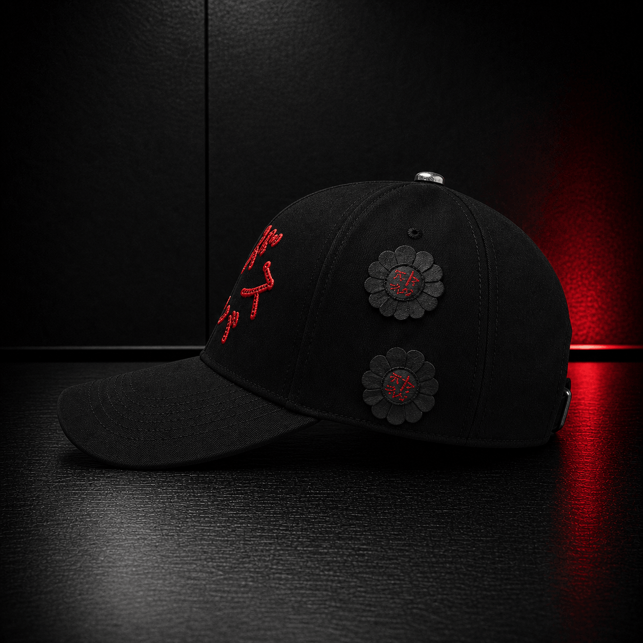 Black Red Orient Flower Capt