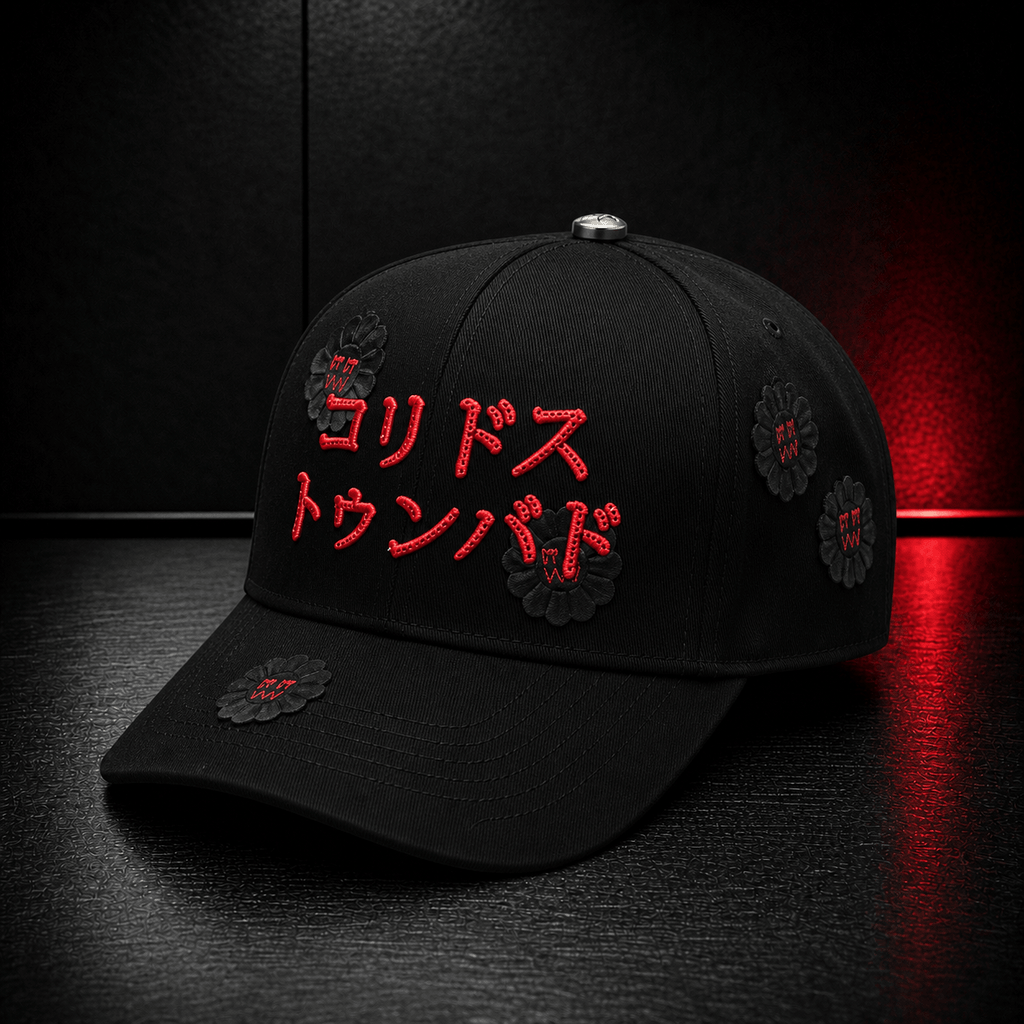 Black Red Orient Flower Capt