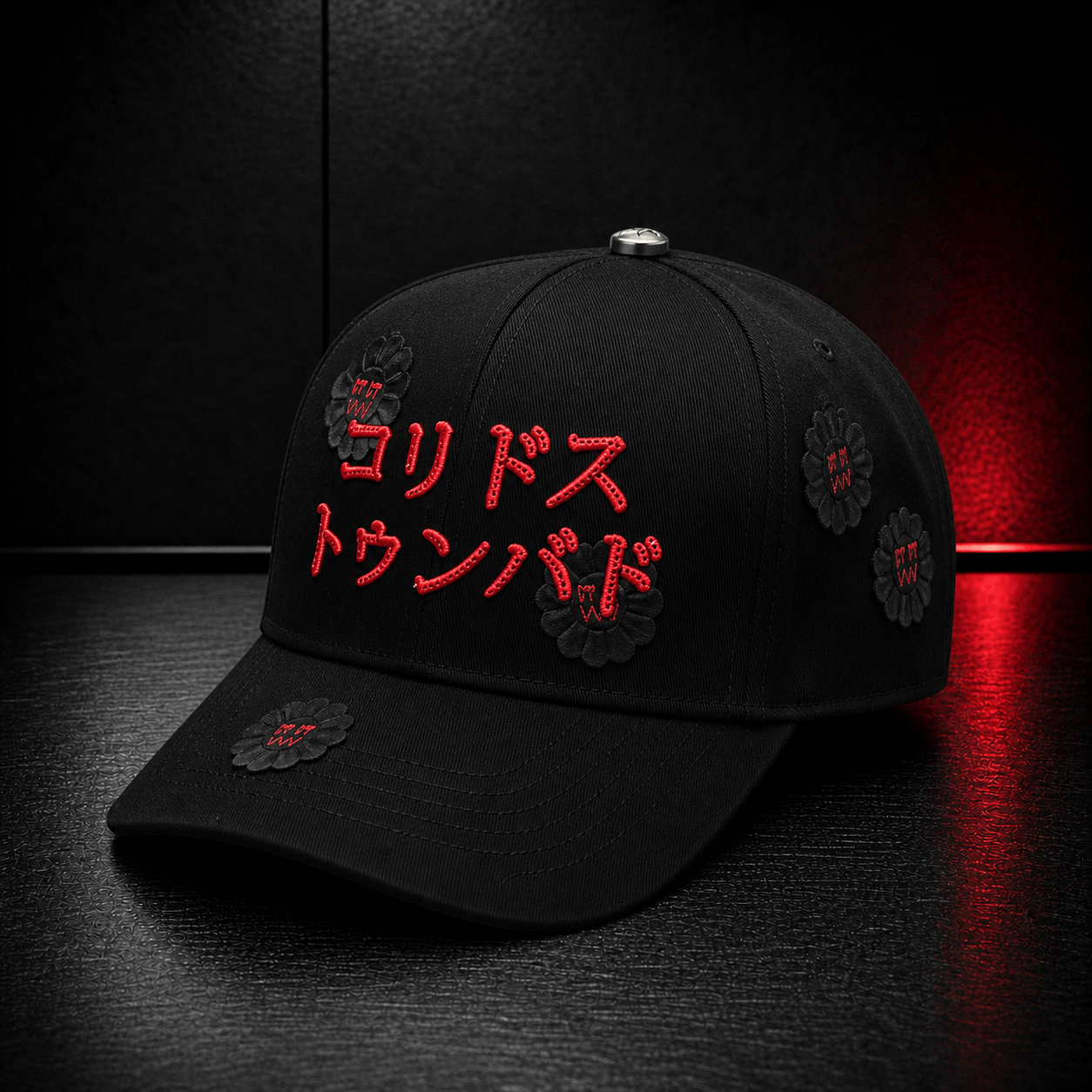 Black Red Orient Flower Capt