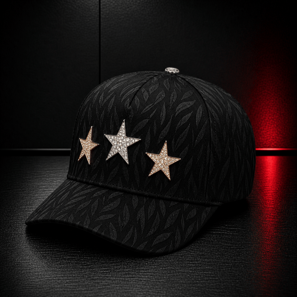 Black Triple Star Crystal Cap