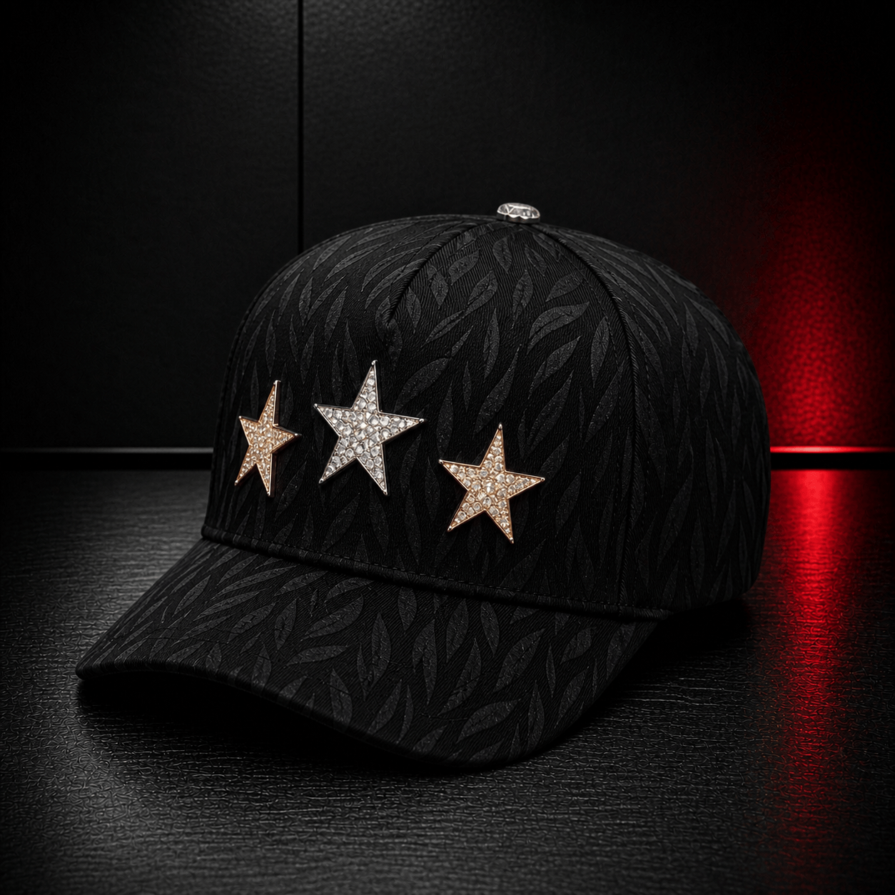 Black Triple Star Crystal Cap