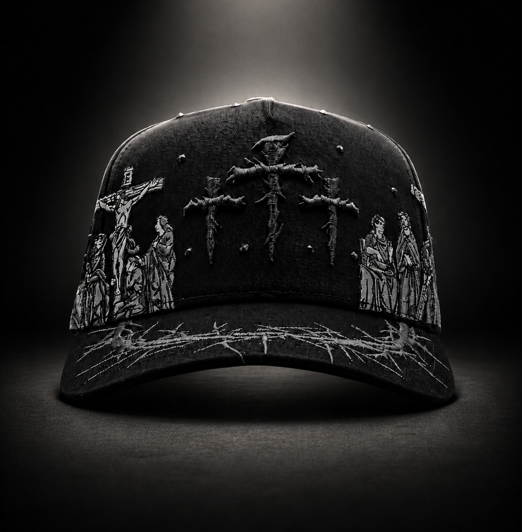 Black Calvary Embroidered Cap