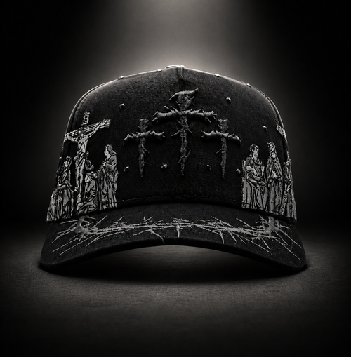 Black Calvary Embroidered Cap