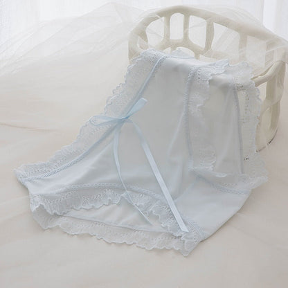QS Semi-transparent Lace Trim Panties