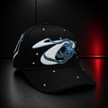 Black Blue Star Rhinestone Cap