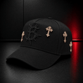 Black Gold Gothic Cross Cap