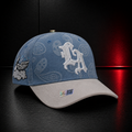 Blue Paisley Rhinestone Letter Cap