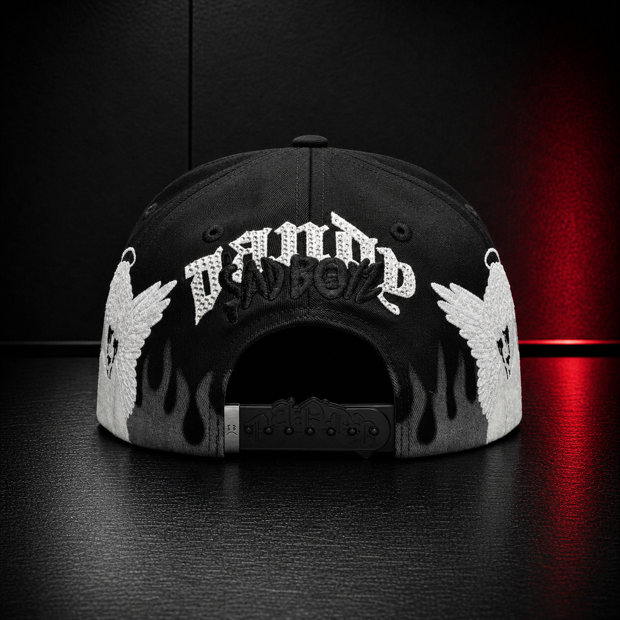 Black Crying Angel Flame Cap