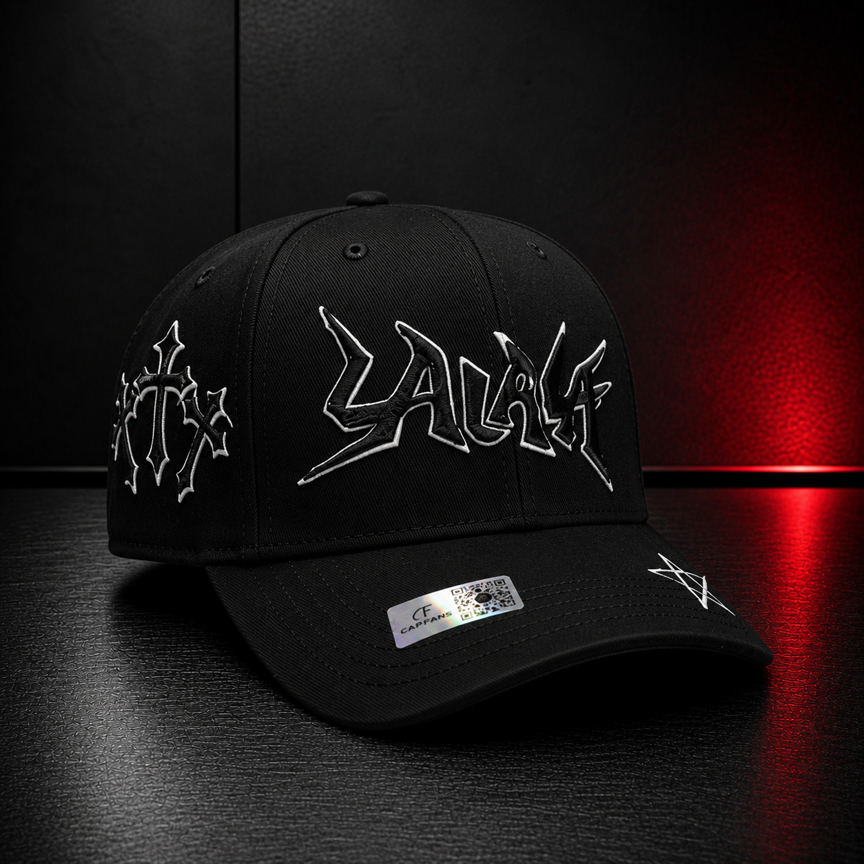 Black Gothic Cupid Heart Cap