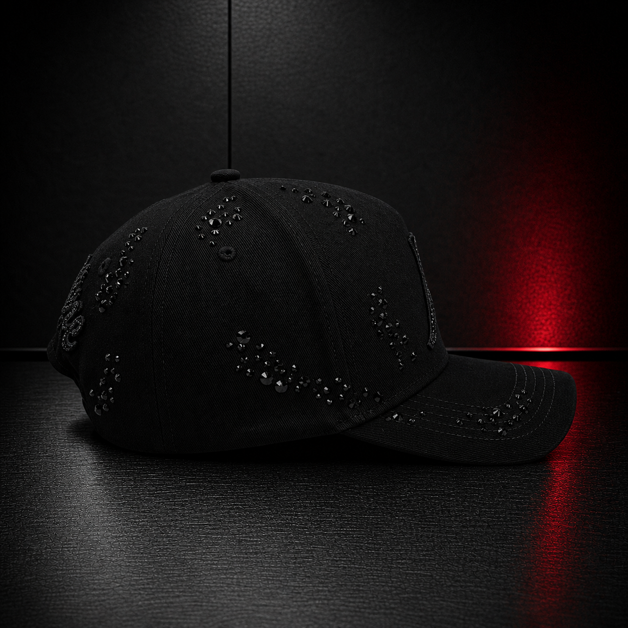 Ninety One Blackout Rhinestone Snapback Hat