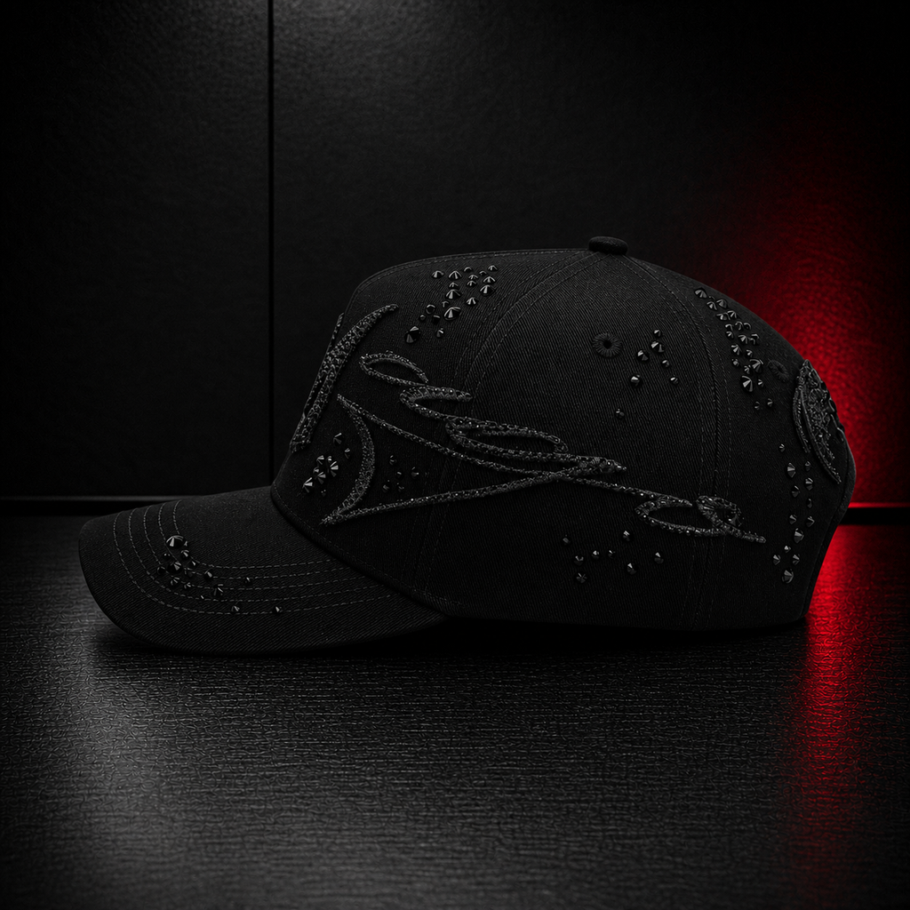 Ninety One Blackout Rhinestone Snapback Hat