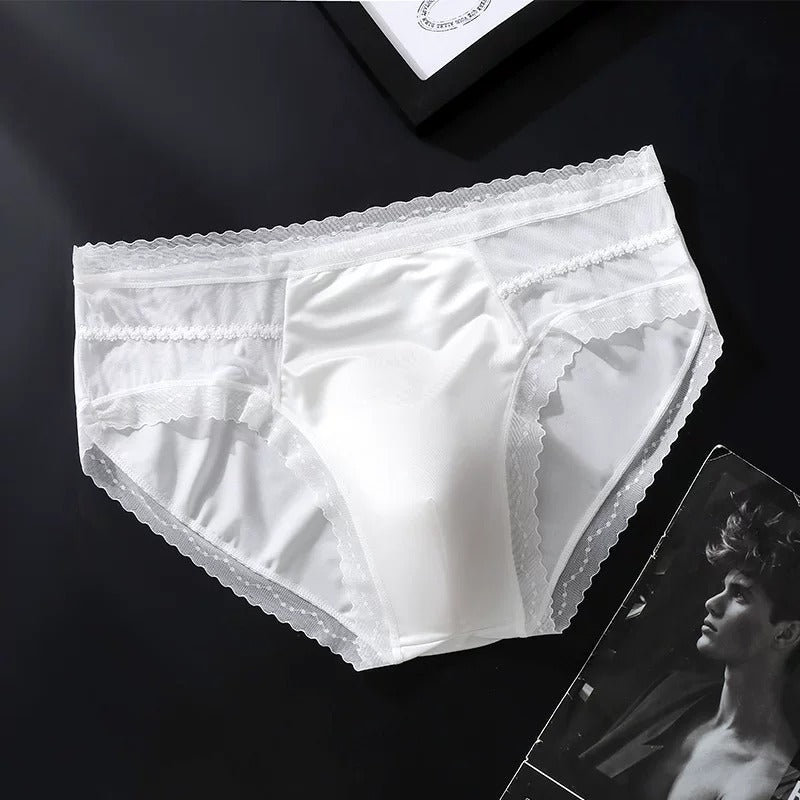 QS Sexy Lace Breathable High-elasticity Briefs