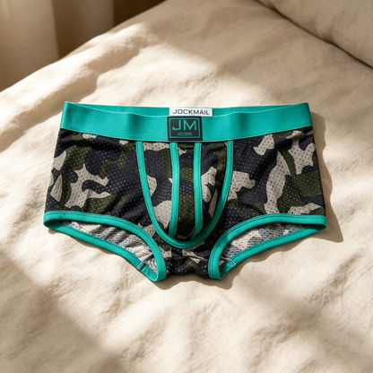 Camo Ice‑Silk Mesh Boxer Briefs