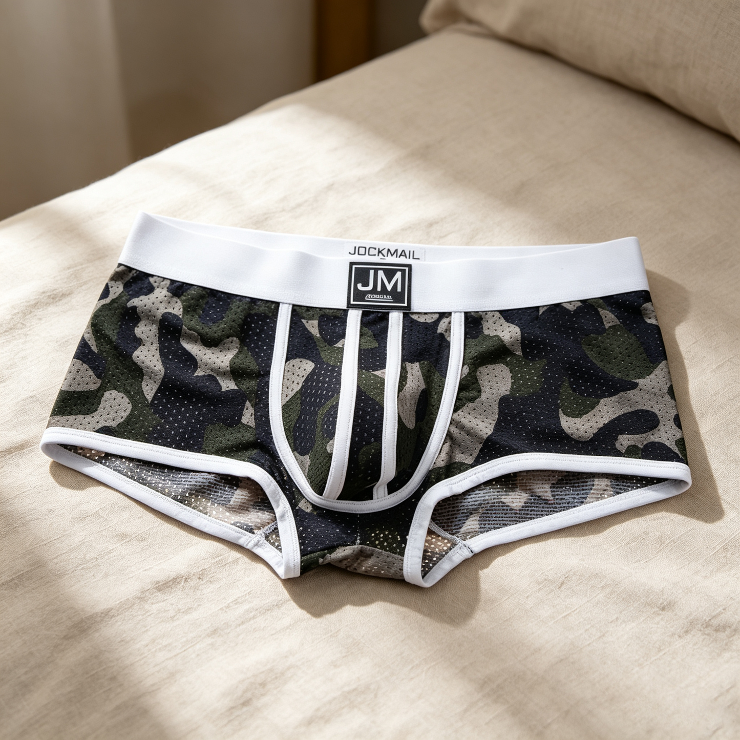 Camo Ice‑Silk Mesh Boxer Briefs