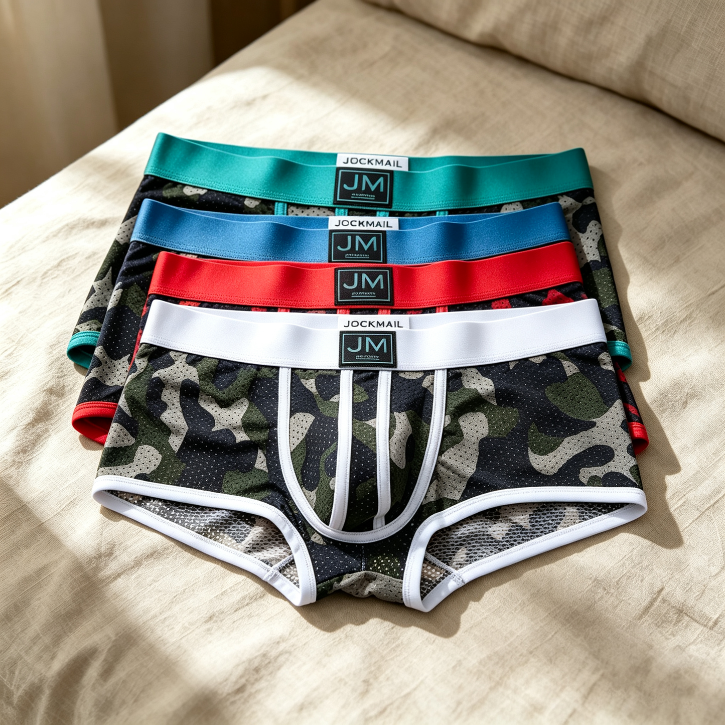 Camo Ice‑Silk Mesh Boxer Briefs
