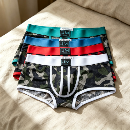 Camo Ice‑Silk Mesh Boxer Briefs