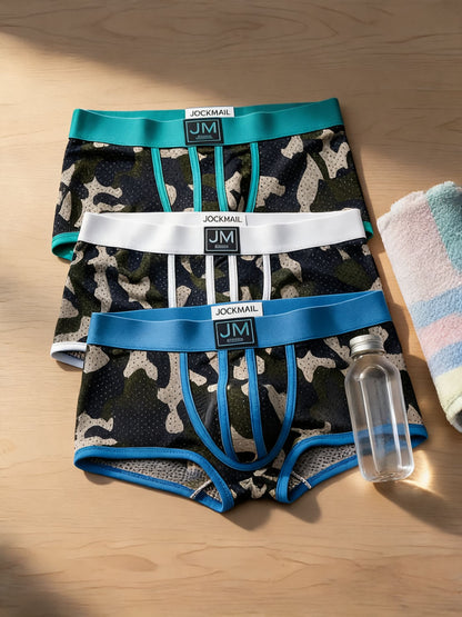 Camo Ice‑Silk Mesh Boxer Briefs