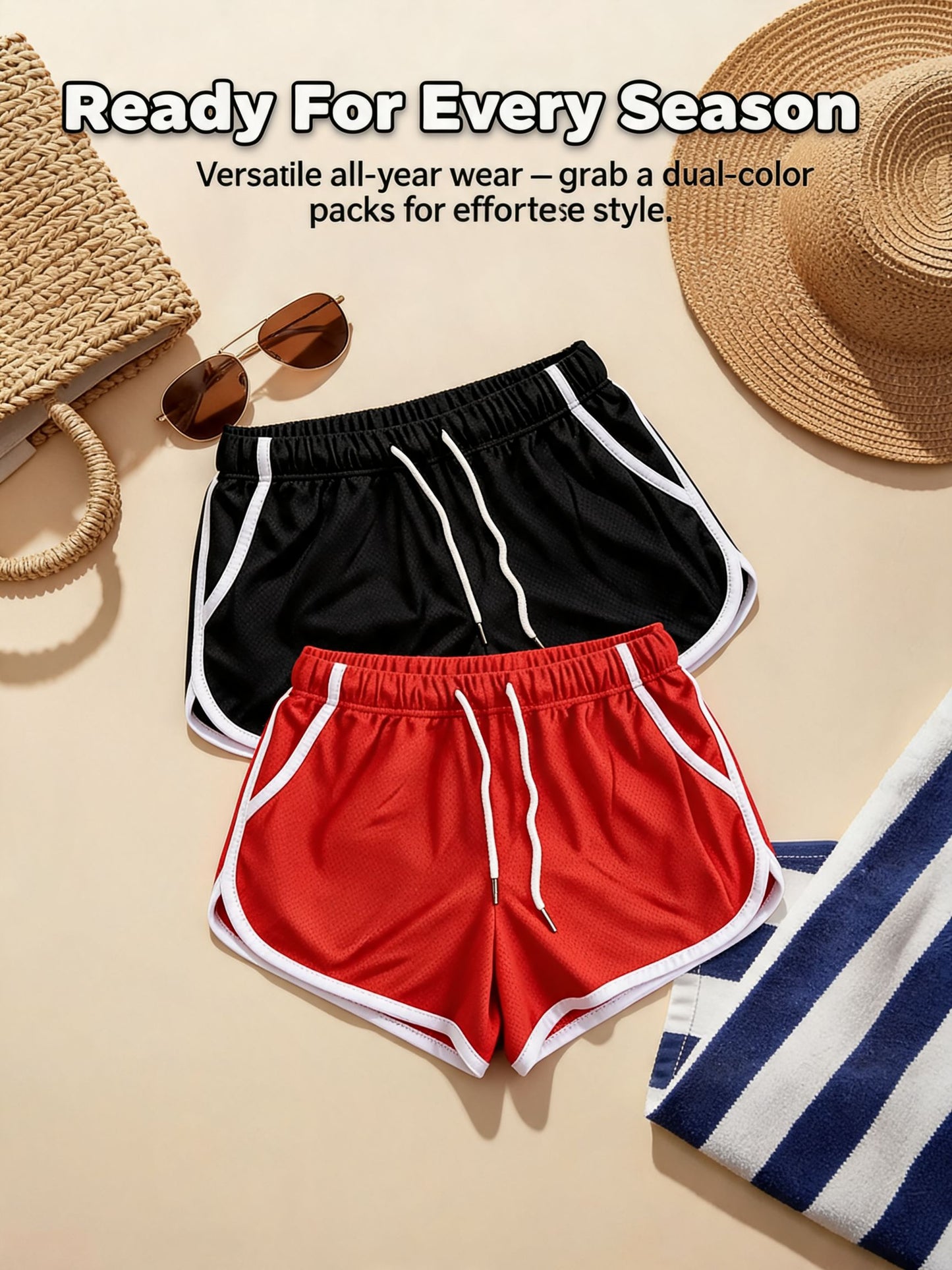 Breathable Mesh Athletic Shorts