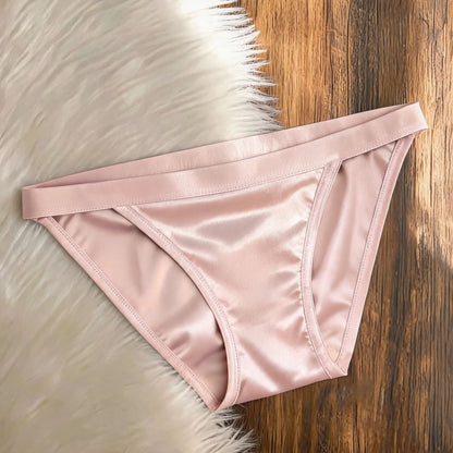 Satin Triangle Panties Bikini