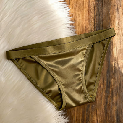Satin Triangle Panties Bikini