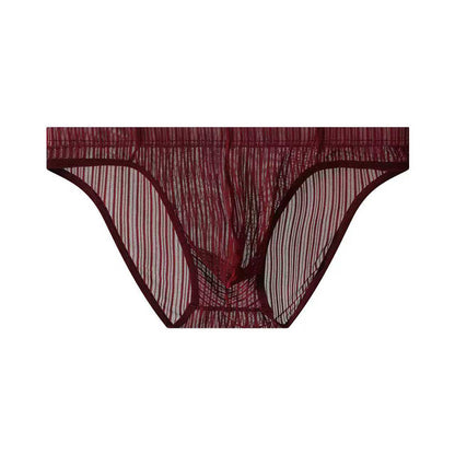 Transparent vertical striped briefs