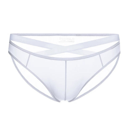 QS Sexy Cross-over Transparent Briefs