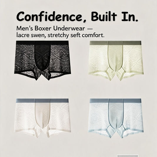 ZDIce Silk Lace Boxer Briefs
