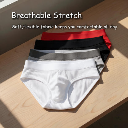 QS Ribbed Cotton Breathable Sexy Briefs