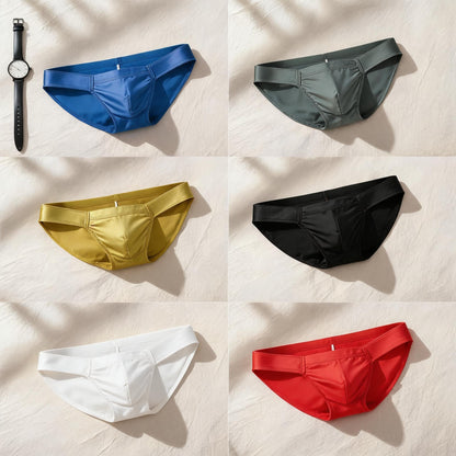 Satin Big Pouch Sexy Triangle Panties