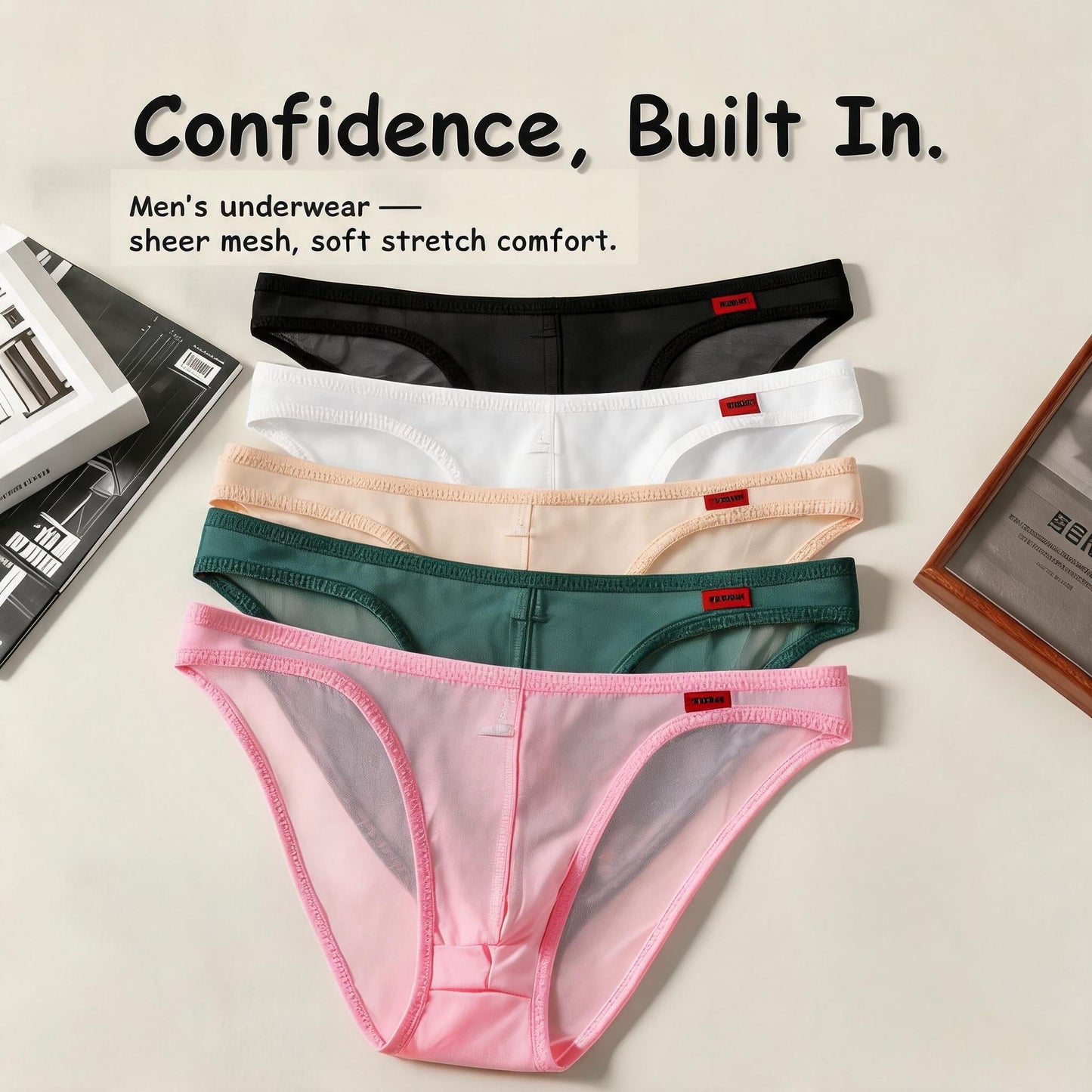 QS Sheer Ultra-thin Mesh Briefs