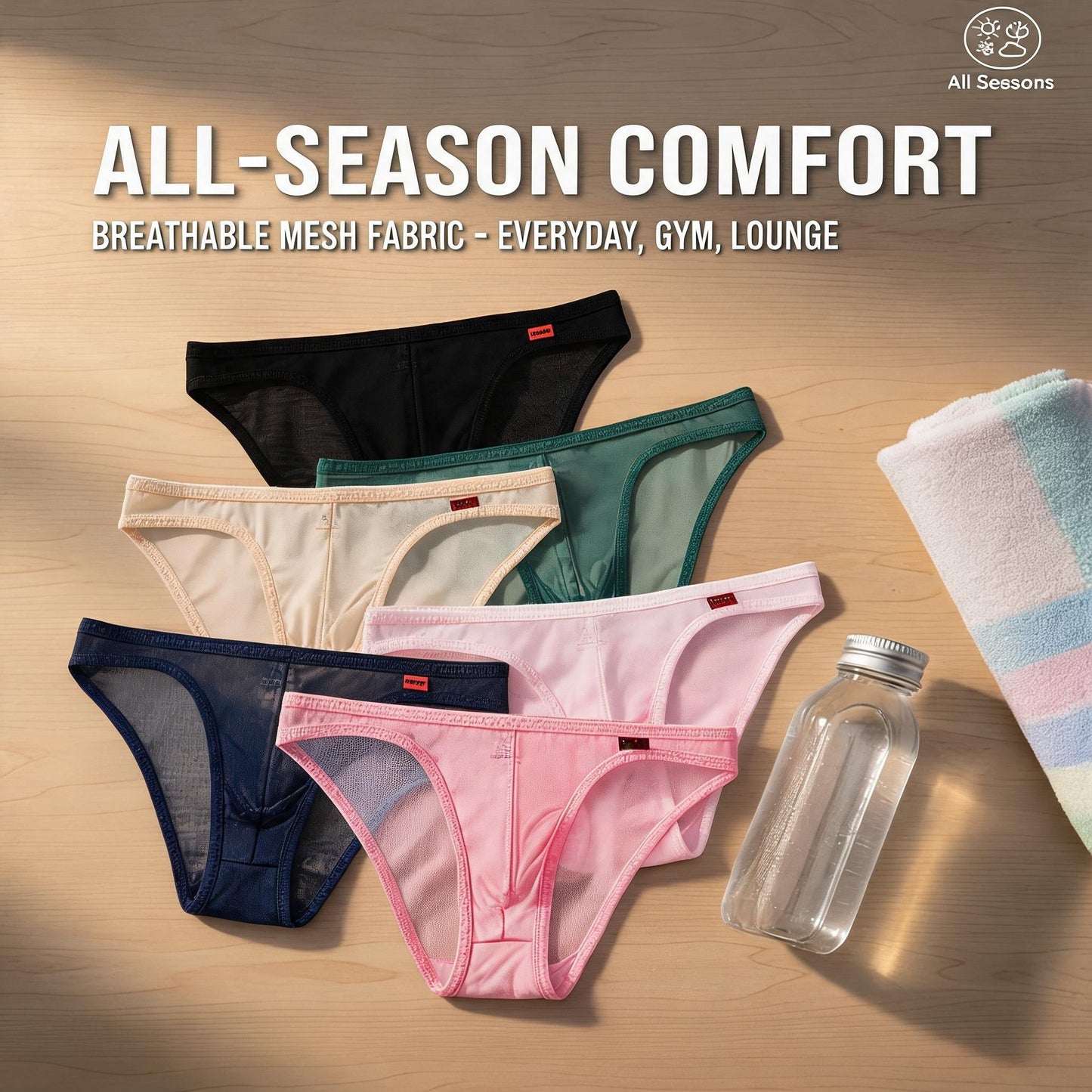 QS Sheer Ultra-thin Mesh Briefs