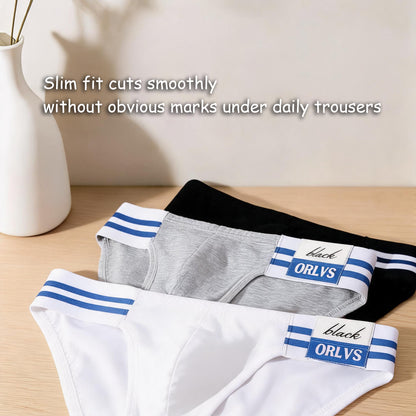 Striped Label Cotton Men's Briefs